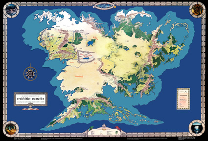 Middle-earth Role Playing Poster Maps Cover